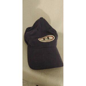 Men Navy Blue Under Armour Logo Adjustable Baseball Hat Cap L